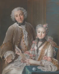 François de Jullienne 1722-1754 a jeho manželka Marie Élisabeth de Séré de Rieux, 1724-1795, 1743.