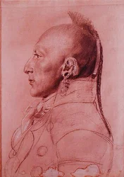 Portrét náčelníka malých Osages, kolem roku 1807 (pastel na papíře)