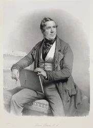Portrét Davida Robertse (1796-1864) na frontispisu I. dílu knihy "Svatá země", 1844