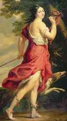 Madame de Montespan jako Diana lovkyně