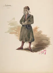 Kostýmní návrh pro Adama, 1889.