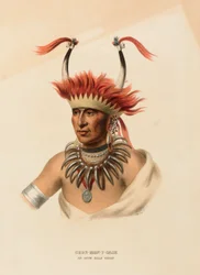 CHON-MON-I-CASE. OTTO HALF CHIEF, z knihy Dějiny indiánských kmenů Severní Ameriky