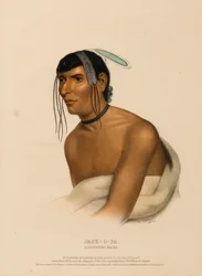 JACK-O-PA. A CHIPPEWA CHIEF., z knihy Dějiny indiánských kmenů Severní Ameriky.