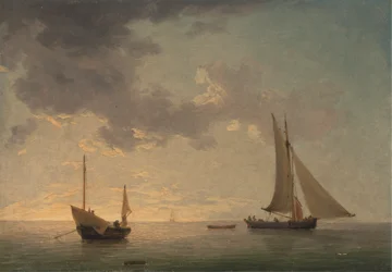 Lugger a Smack in Light Airs