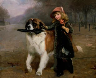 Charles B.Barber, Off to School / Gemälde, 1883