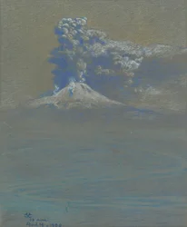 Sprcha popela nad Ottavianem, 1906 (pastel na šedomodrém papíru)