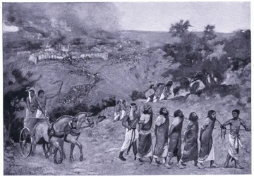 Egyptský tábor na Olivové hoře, kolem roku 1920 (litho)