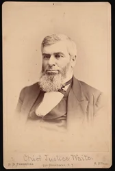 Portrét Morrisona Remicka Mott Waite 1816-1888, před rokem 1888