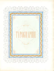 Ozdobný design titulní strany pro typografickou publikaci (tisk)