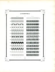 Vzorový katalog dekorativních bordur a ornamentálních linií (tisk)