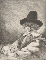 Portrét sedícího muže v klobouku, 1782.