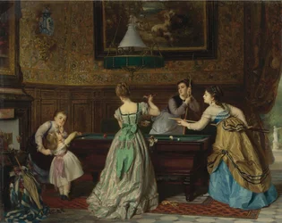 Dámy hrající kulečník, 1869