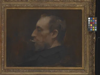 Portrét muže (olej na dřevě)