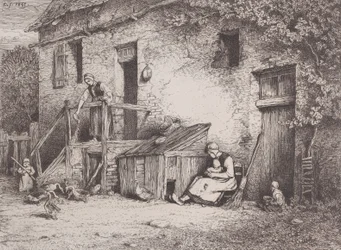 Před domem, 1845.