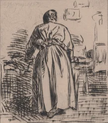 Žehlící žena, 1843.
