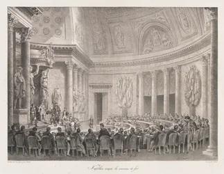Napoleon přijímá Železný kříž, počátek 19 století