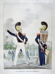 Uniforma vojenských sapper-hasičů, Francie, 1823