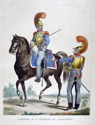 Uniforma 1. pluku karabiníků, Francie, 1823.