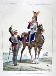 Uniforma 1. pluku Chasseurs, Francie, 1823.