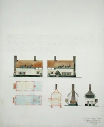 Navrhovaný dům pro A.A. Voysey Esq. ve Slindonu poblíž Barnham Junction, Sussex