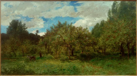C.F.Daubigny, francouzský sad v době sklizně