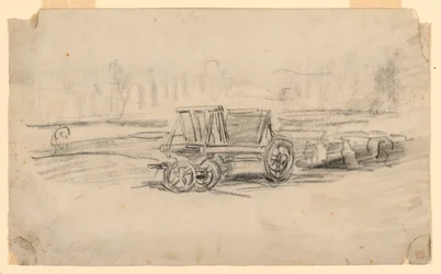 Kresba, Zemědělský vůz, asi 1850