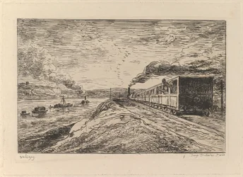 Odjezd Návrat, z výletu lodí, 1861.