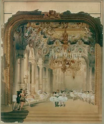 Foyer de la Danse v Pařížské opeře, který se používá dodnes...