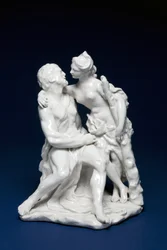 Hercules a Omphale, kolem 1749-59 (porcelán z měkké pasty)