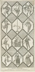Betley Glass Window - Morris Dancers: rytina, nd [?18th cent] (tisk)