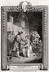 Lady Elizabeth Grey, žádající Edwarda IV., aby obnovil její pozemky, 15. století, 1777