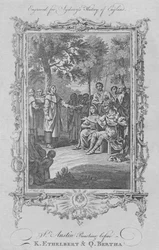 Svatý Augustin Kázání před králem Ethelbertem a královnou Berthou, 1773.