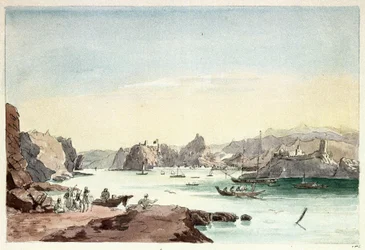 Muscat Creek (Omán). Obraz podplukovníka Charlese Hamiltona Smithe (1776-1859)