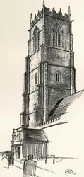 A Perpendicular Church Tower, Winterton, Norfolk, 1931