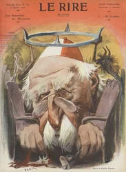 Emile Combes, francouzský politik. Ilustrace pro Le Rire