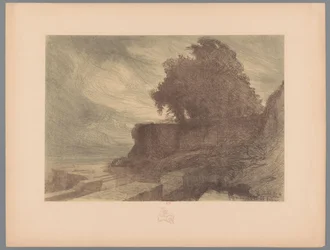 Zřícenina bašty s dělem a stromem Krajiny (název série) Suite des Paysages (název série)