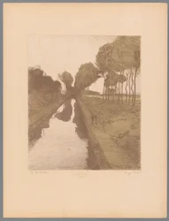 Dva chodci podél kanálu Krajiny (název série) Suite des Paysages (název série)