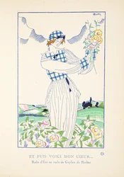 Et Then Here Is My Heart?, z kolekce módních talířů, 1920 (pochoir print)