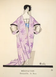 Váhání z Gazette de Bon Ton, hospoda. 1920 (tisk šablony)