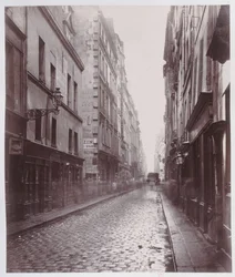 Rue de Gravilliers, z rue du Temple, Paříž, 1858-78