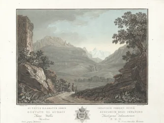 Berglandschap ve Zwitserlandu Pohled na údolí Oberhashi (název na objektu) Pozoruhodné výhledy na švýcarské hory (název série)