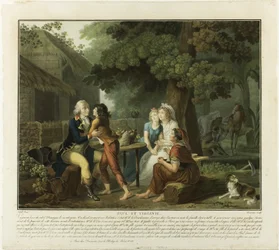 Příjezd pana de la Bourdonnais, deska 3 z knihy Paul et Virginie