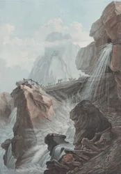 Pohled na vodopád bystřiny Gelten, 1785.