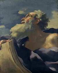 Hlava proroka, kolem 1627-35 (olej na plátně)