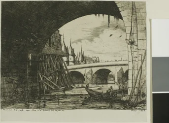 Oblouk mostu Pont Notre-Dame