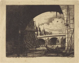 Oblouk mostu Notre-Dame, Paříž