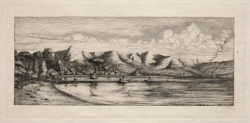 Seine Fishing off Charcoal Burners Point, Akaroa, 1865.
