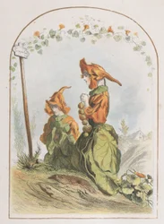 Nasturtium, od Animated Flowers, 1820-70., 1820-70.