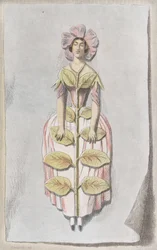 Vysušený brčál, z Les Fleurs Animées, 1847., 1847.