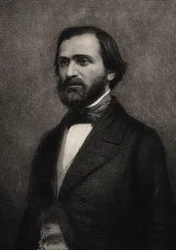 Portrét skladatele Giuseppe Verdiho 1813-1901, c. 1850.